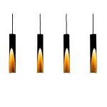 Eglo Suspension Luminaire Barbotto Acier Noir, Dorée 18W 1380lm - 830 Blanc Chaud | Convient pour GU10