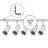 Bright Choice Ensemble complet Rail Monophasé Rail L 1,5 x 2 Mètre Blanc | incl. 5x Spot + GU10 2700K 3W Dimmable + Embout, Connecteur d’Alimentation et L -Connecteur 