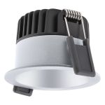 Ledvance LED Spot Donkerlight Aluminium Zilver 8W 680lm 36D - 930 Warm Wit | Zaagmaat 68mm - IP44 - Beste Kleurweergave - Dimbaar