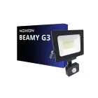 Noxion LED Floodlight Beamy G3.1 Zwart 30W 3300lm 110D - 840 Koel Wit | IP44 - Bewegings- en Lichtsensor - Symmetrisch 