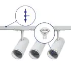 Bright Choice Complete Set 1-Fase Rail 1 Meter Wit | incl. 3x Spot + GU10 2700K 3W Dimbaar + Eindkap, Voedingsconnector