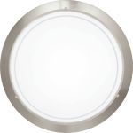 Eglo Plafonnier Planet 1 Acier Nickel Satiné | Convient pour E27