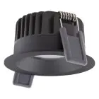 Ledvance Spot LED Fix Aluminium Noir 8W 640lm 36D - 927 Blanc Très Chaud | Diamètre 68mm - IP44 - Meilleur rendu des couleurs - Dimmable