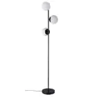 Nordlux Lilly Lampadaires Salon Métal et Verre Noir | Convient pour 3x E14