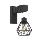 Eglo Applique Murale Townshend 5 Bois Noir | Convient pour E27