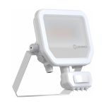 Ledvance LED Floodlight Aluminium Wit 17W 2200lm 100D - 830 Warm Wit | IP65 - Bewegings- En Lichtsensor - Symmetrisch