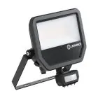 Ledvance LED Floodlight Aluminium Zwart 41W 5500lm 100D - 830 Warm Wit | IP65 - Bewegings- En Lichtsensor - Symmetrisch