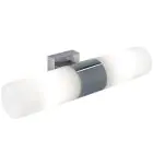 Nordlux Tangens Wandlamp Glas en Metaal Chroom - Buitenverlichting | IP44 - Geschikt voor 2x E14