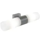 Nordlux Tangens Wandlamp Glas en Metaal Grijs - Buitenverlichting | IP44 - Geschikt voor 2x E14